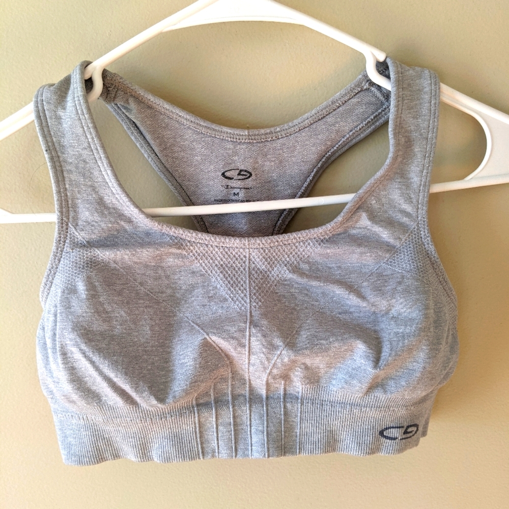 Champion spandex sports bra grey medium